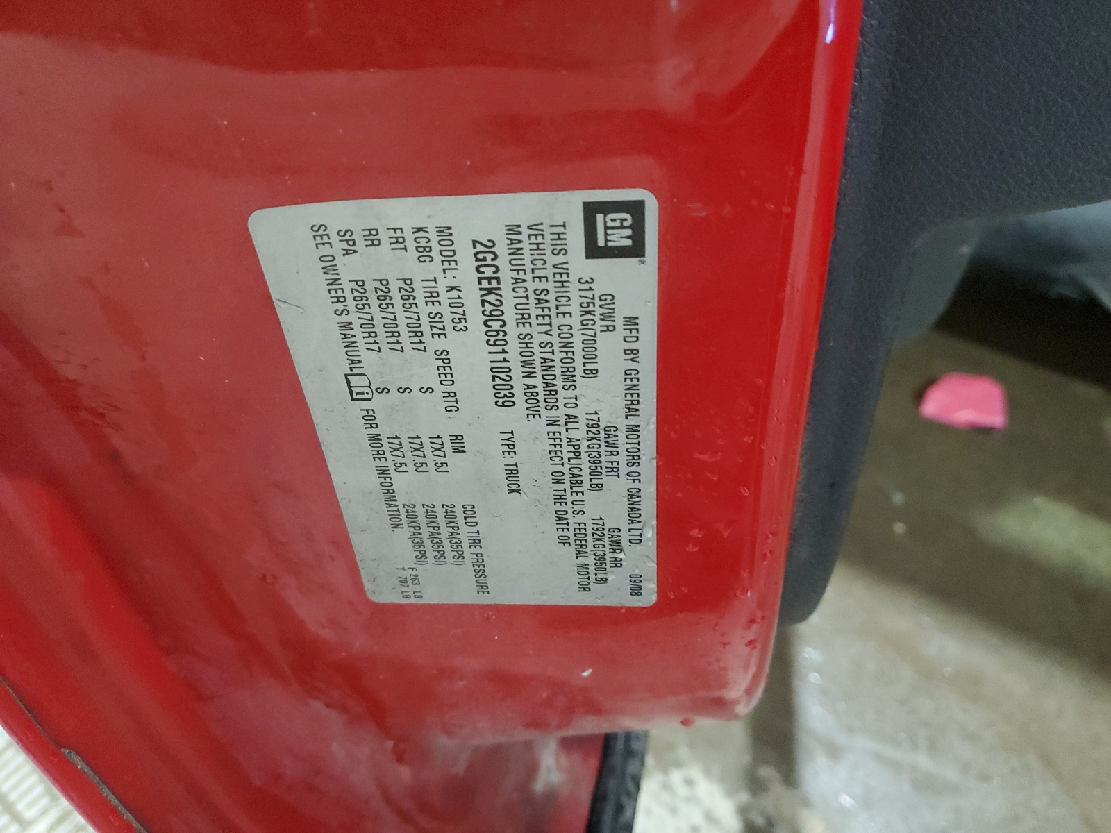 2GCEK29C691102039 2009 Chevrolet Silverado K1500 Lt