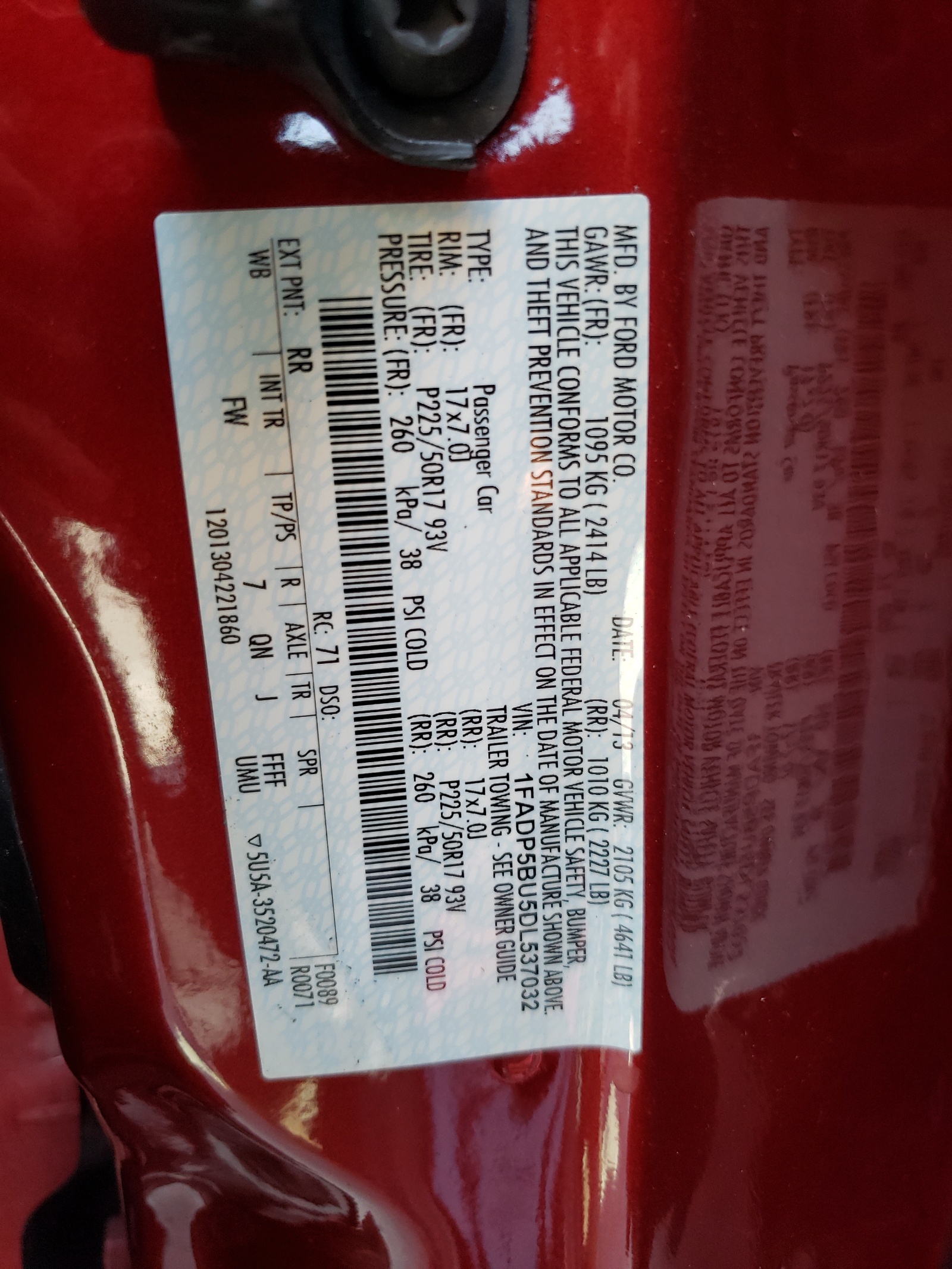 1FADP5BU5DL537032 2013 Ford C-Max Sel