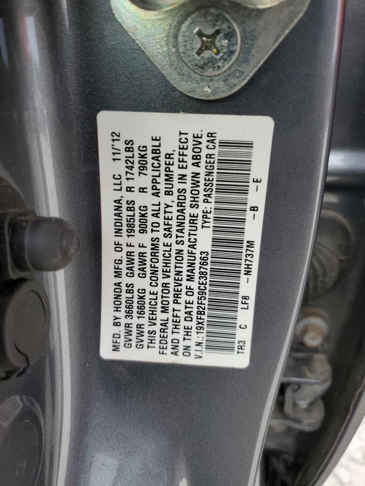 19XFB2F59CE387663 2012 Honda Civic Lx