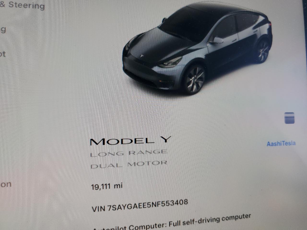 2022 Tesla Model Y VIN: 7SAYGAEE5NF553408 Lot: 55574724