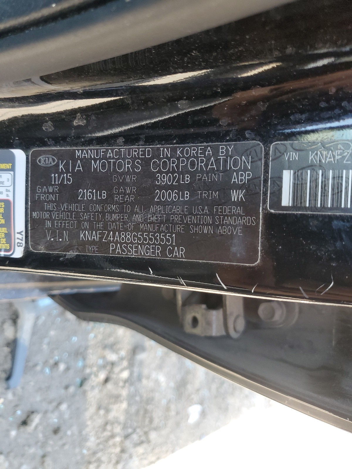 KNAFZ4A88G5553551 2016 Kia Forte Ex