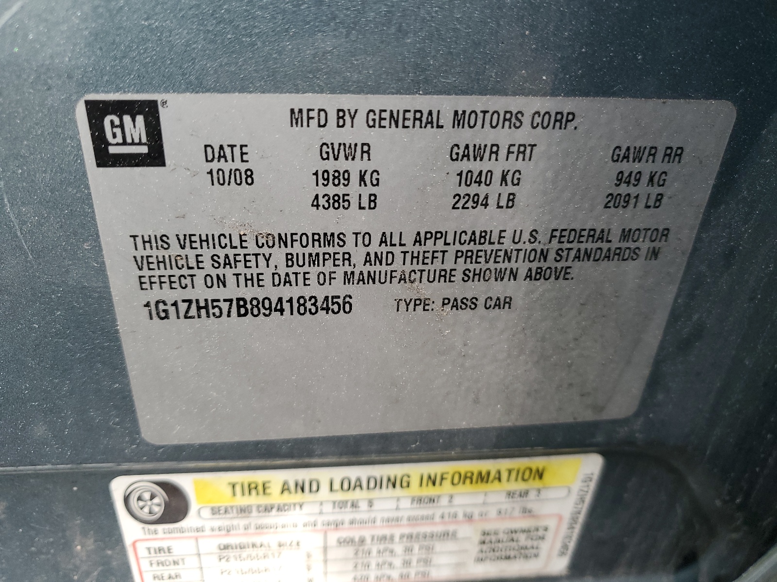 1G1ZH57B894183456 2009 Chevrolet Malibu 1Lt