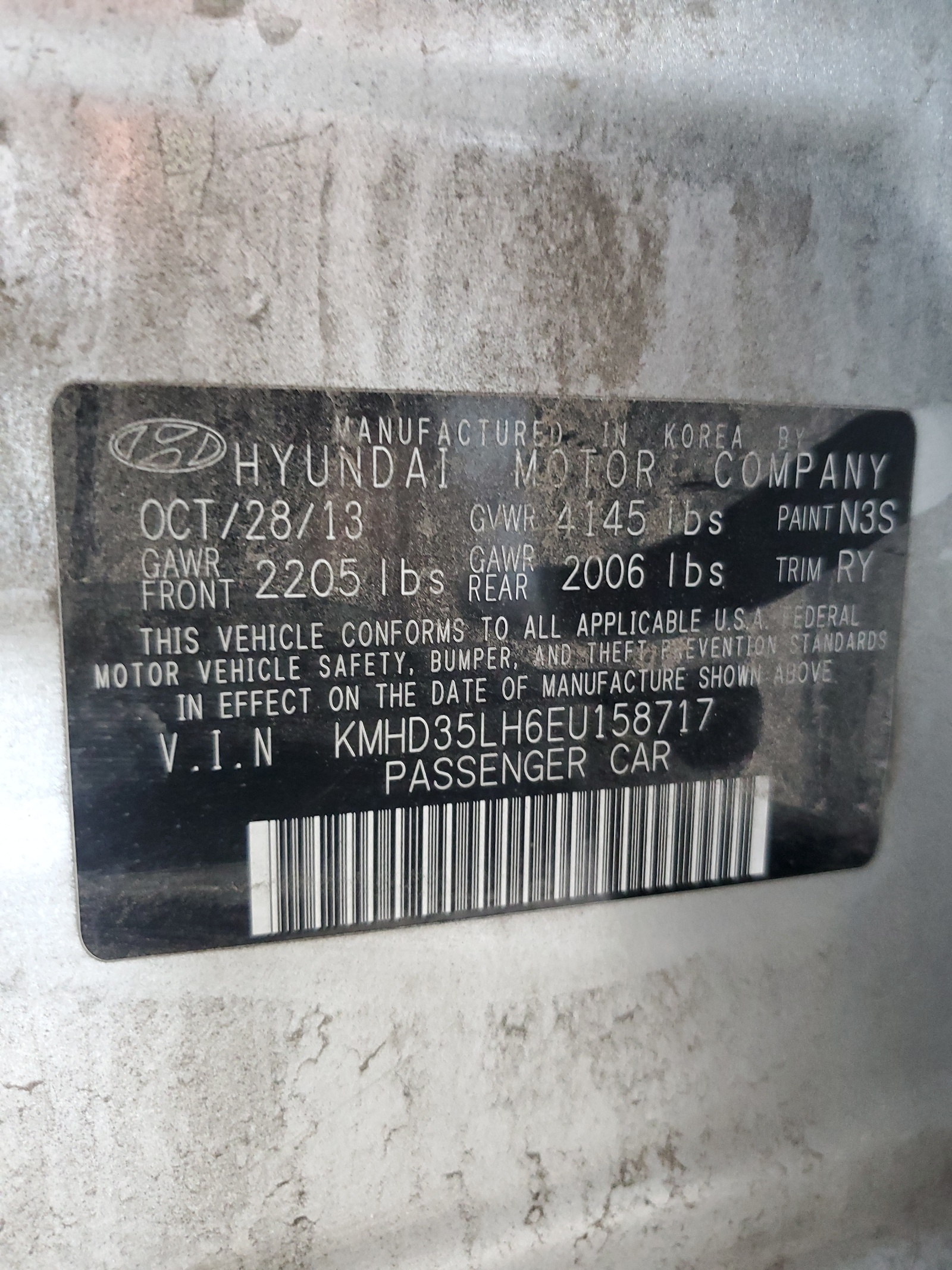 KMHD35LH6EU158717 2014 Hyundai Elantra Gt