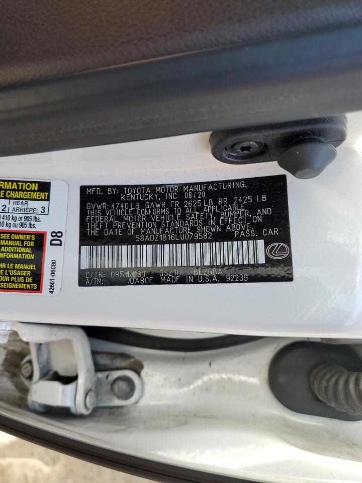 2020 Lexus Es 350 VIN: 58ADZ1B16LU079582 Lot: 56126574