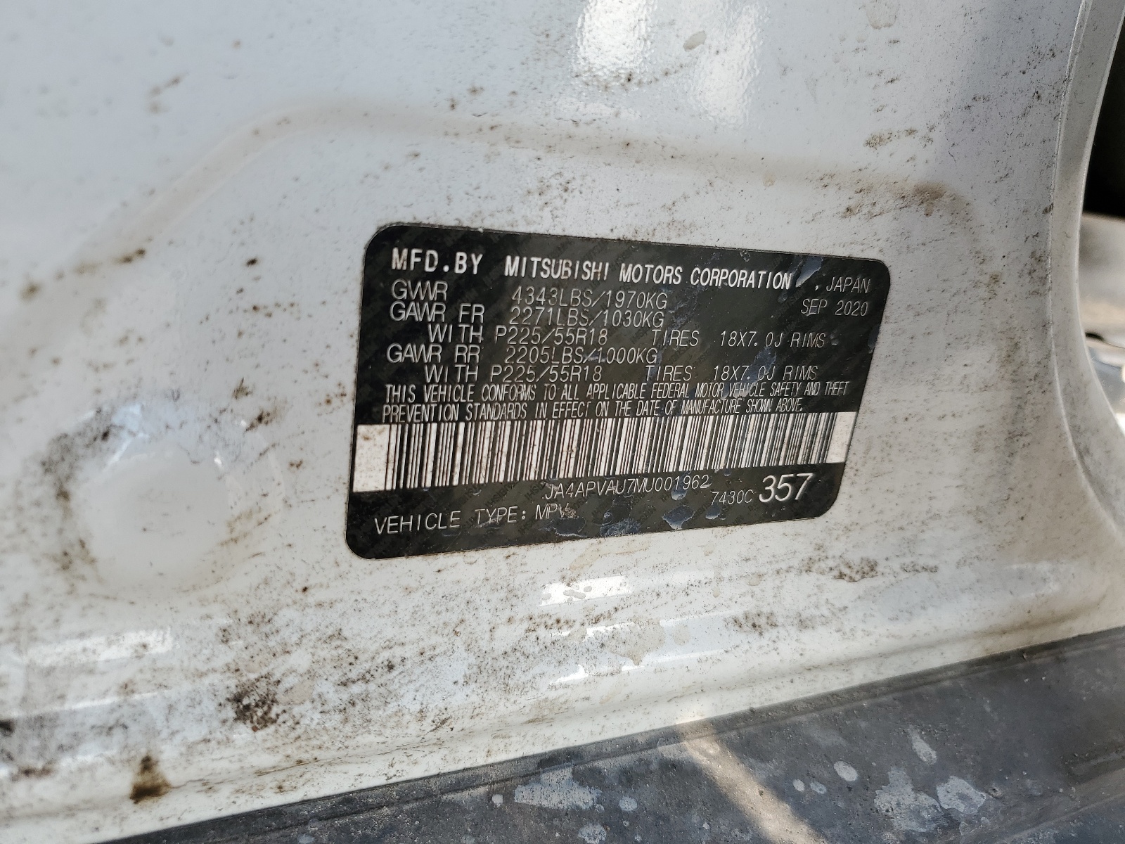 JA4APVAU7MU001962 2021 Mitsubishi Outlander Sport Se