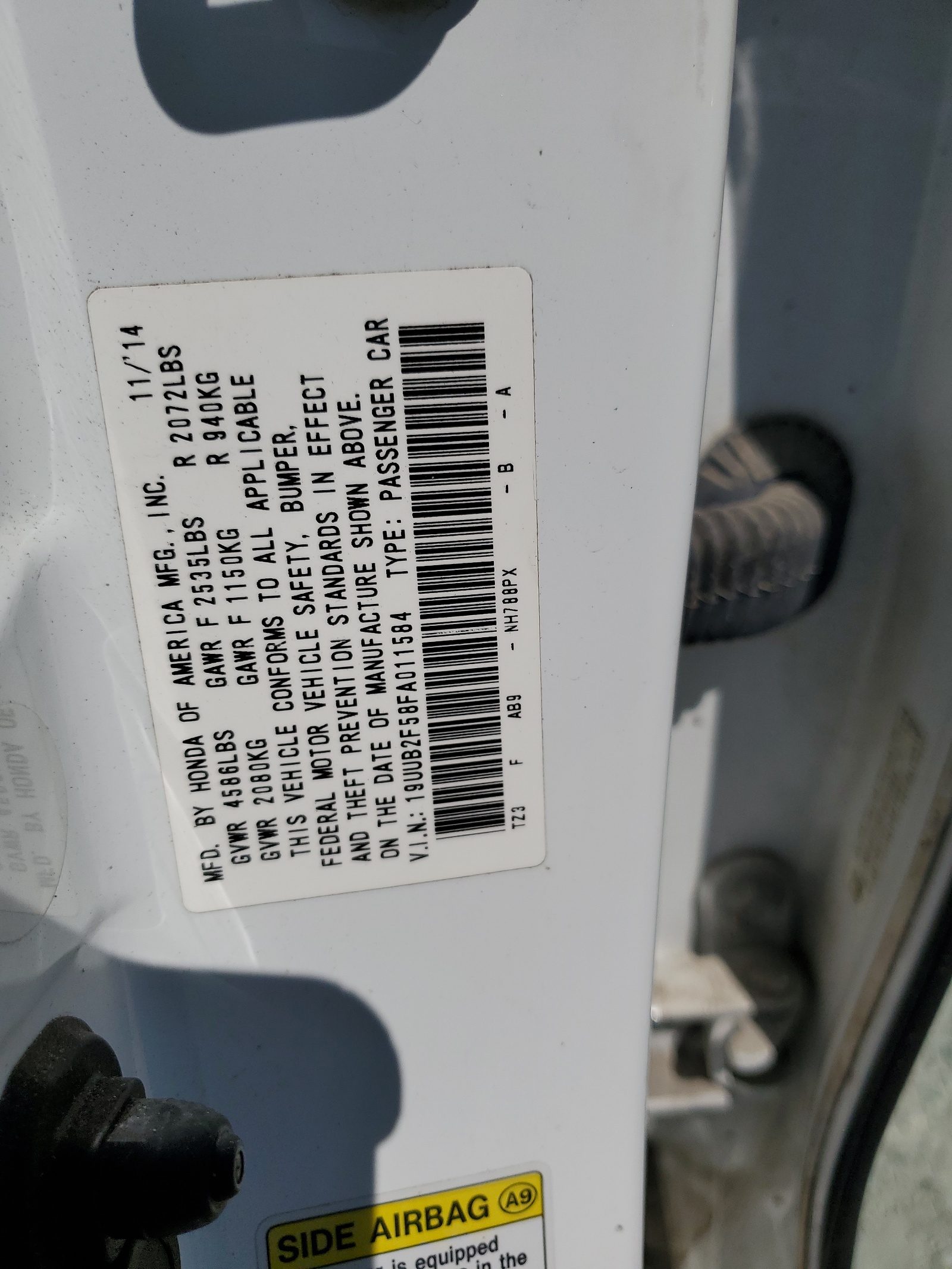19UUB2F58FA011584 2015 Acura Tlx Tech