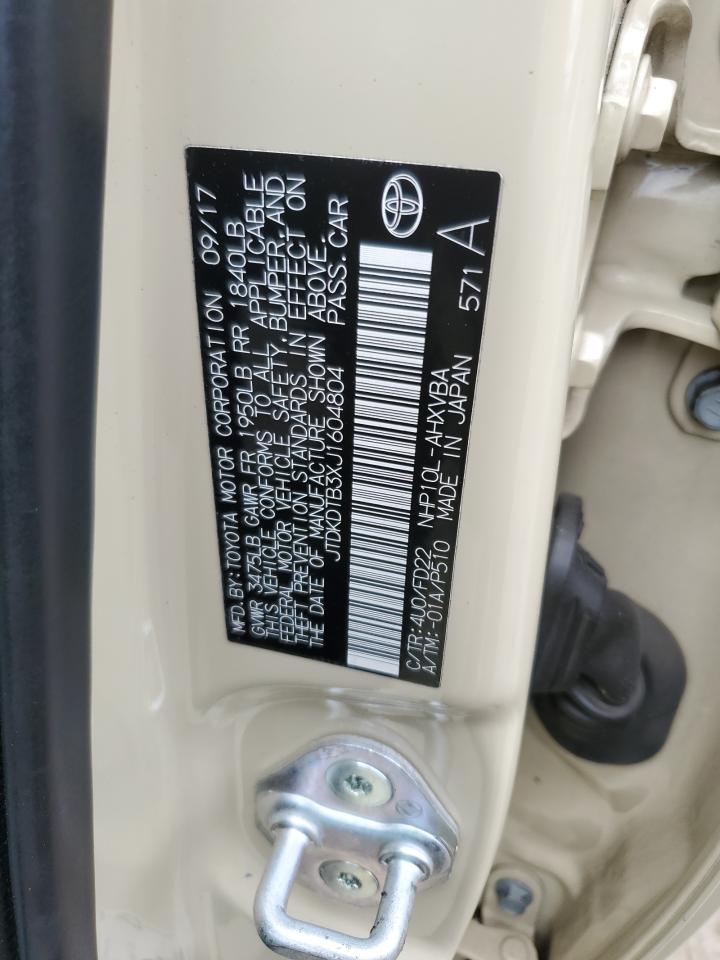 2018 Toyota Prius C VIN: JTDKDTB3XJ1604804 Lot: 56467714