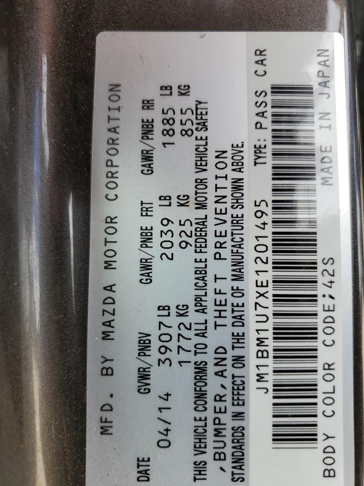 2014 Mazda 3 Sport VIN: JM1BM1U7XE1201495 Lot: 54368264