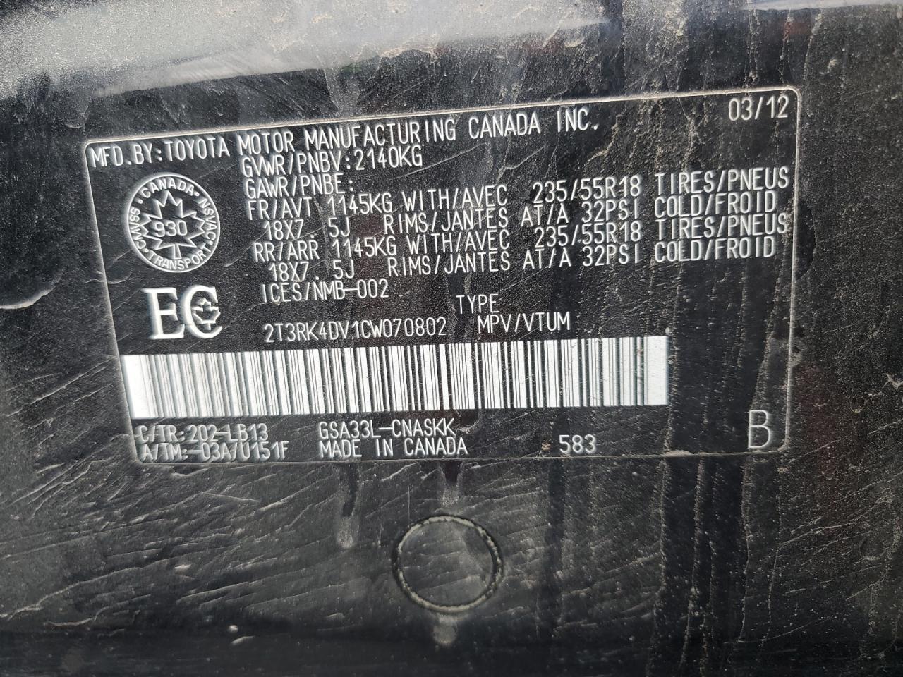 2012 Toyota RAV 4 - Image 14