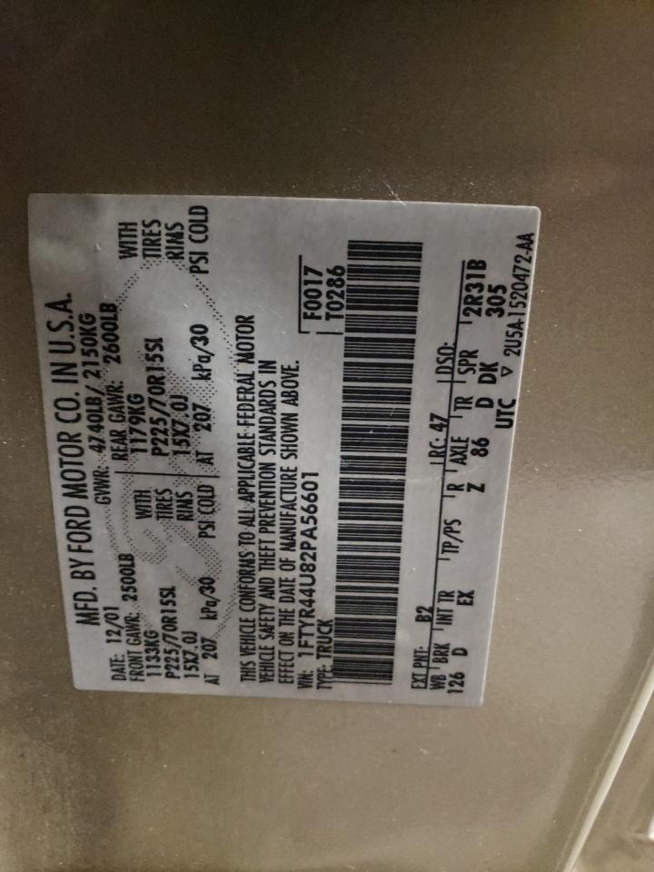 2002 Ford Ranger Super Cab VIN: 1FTYR44U82PA56601 Lot: 55377854