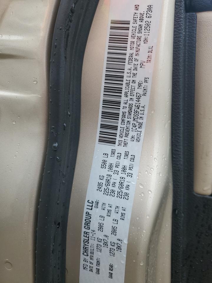 2015 Jeep Cherokee Limited VIN: 1C4PJMDS9FW614467 Lot: 55262974