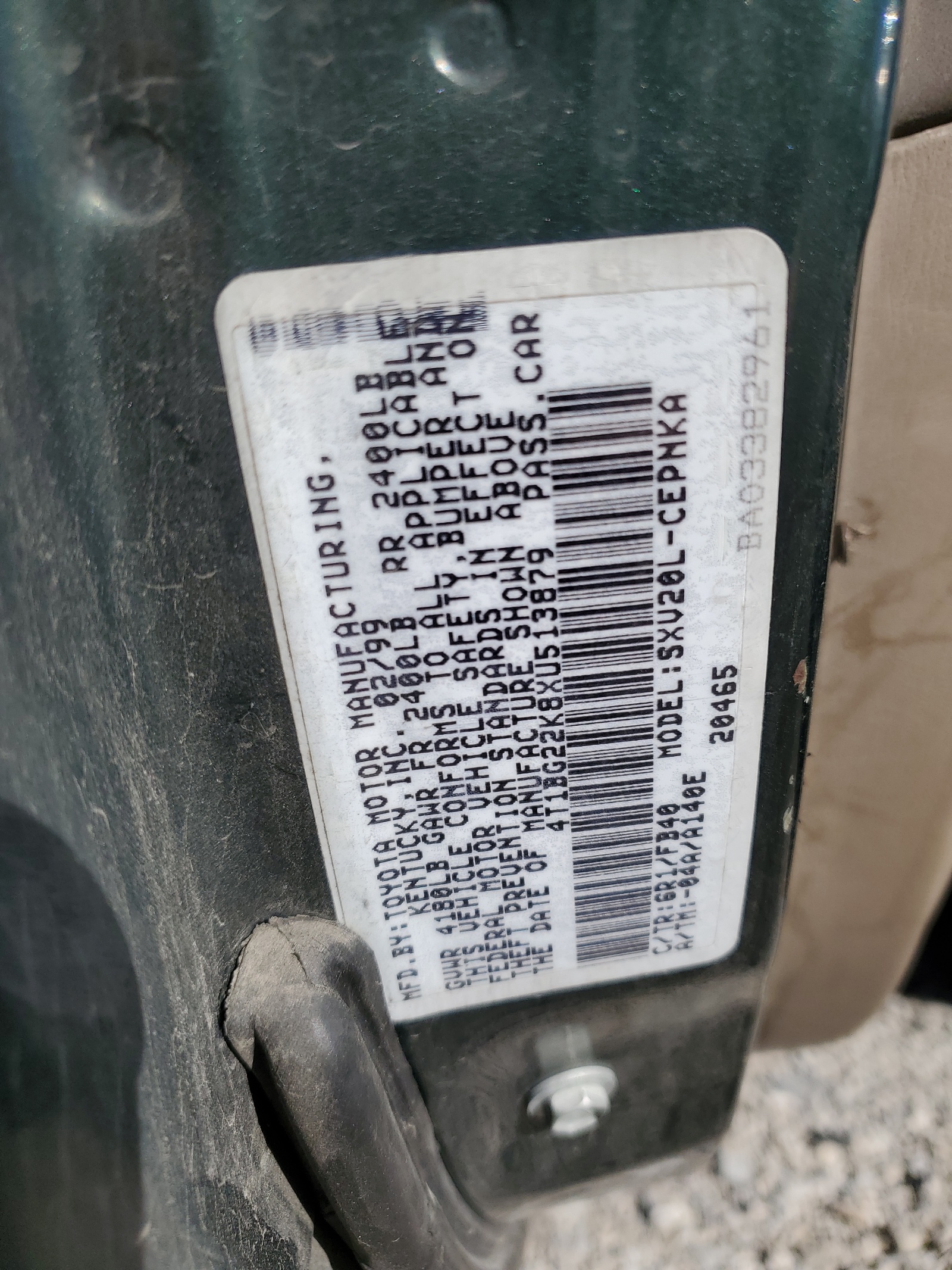 4T1BG22K8XU513879 1999 Toyota Camry Ce