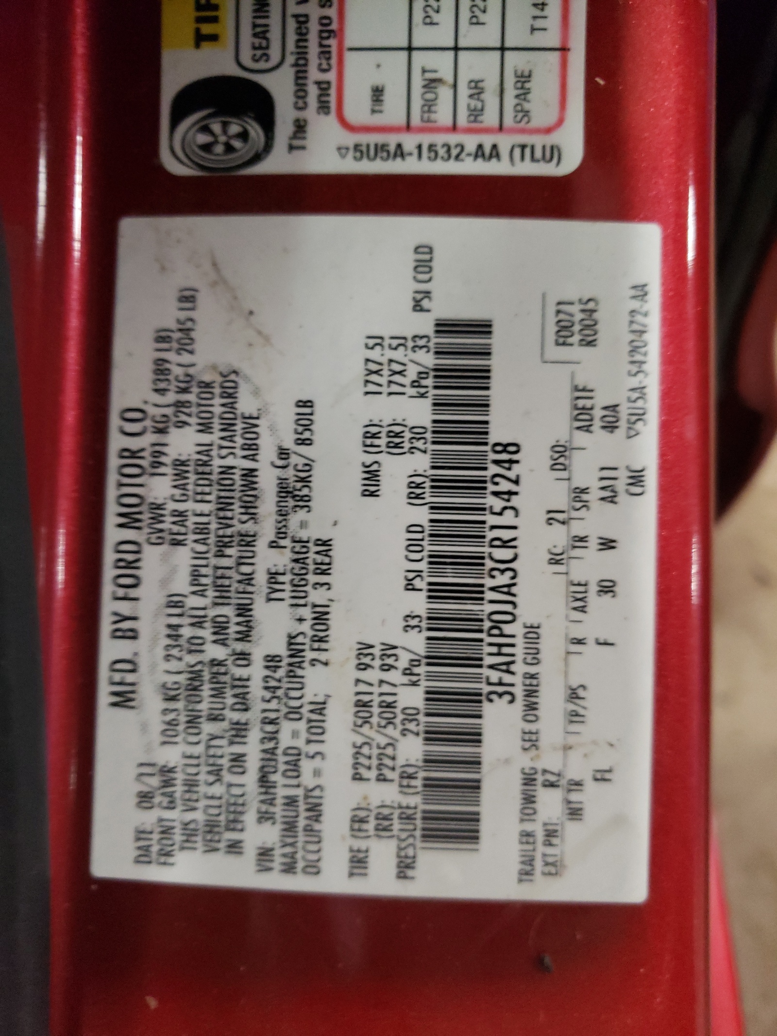 3FAHP0JA3CR154248 2012 Ford Fusion Sel