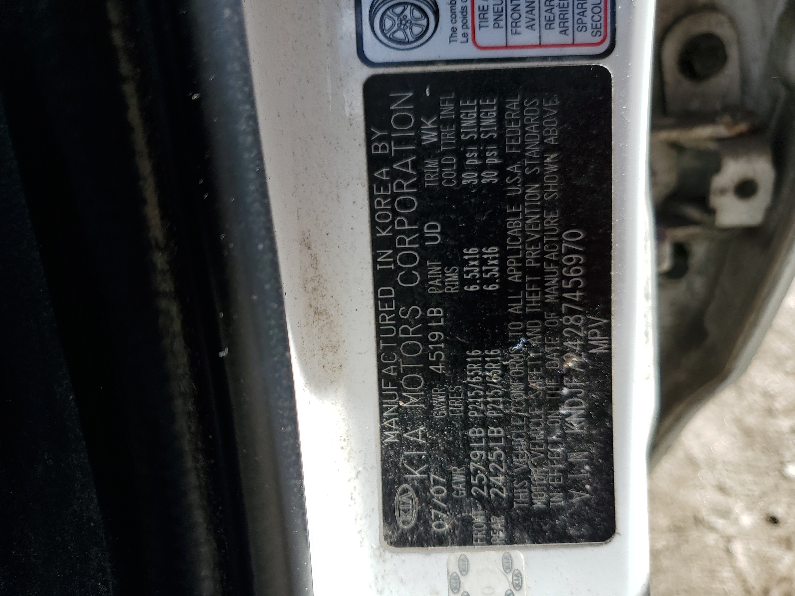 KNDJF724287456970 2008 Kia Sportage Lx