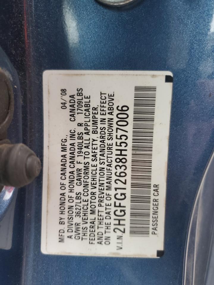 2HGFG12638H557006 2008 Honda Civic Lx