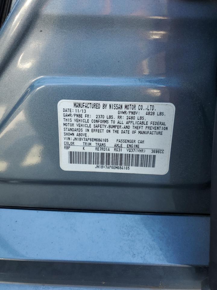 2014 Infiniti Q50 Base VIN: JN1BV7AP6EM684165 Lot: 57048284