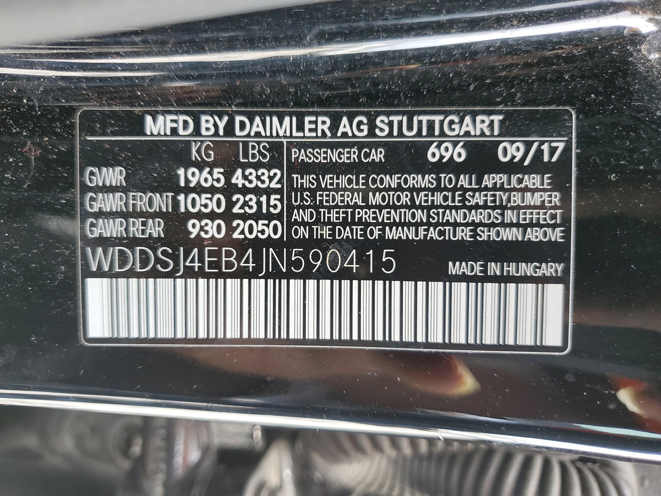 WDDSJ4EB4JN590415 2018 Mercedes-Benz Cla 250