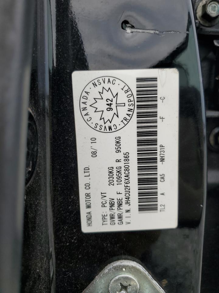 JH4CU2F6XAC801865 2010 Acura Tsx