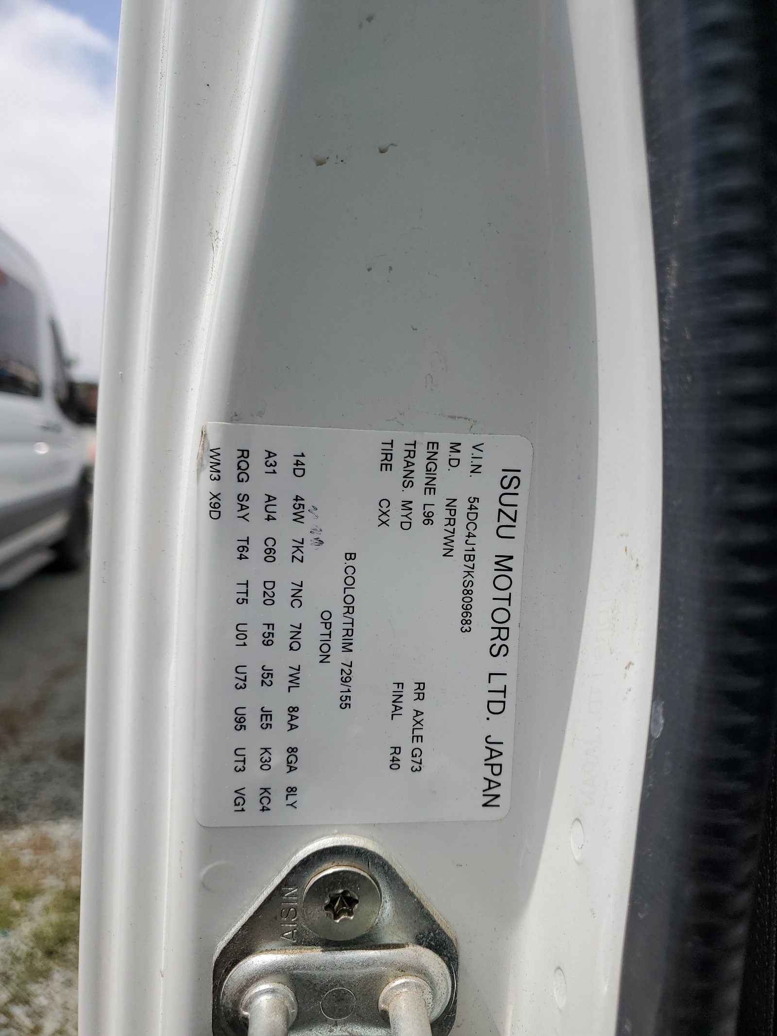 54DC4J1B7KS809683 2019 Isuzu Npr Hd