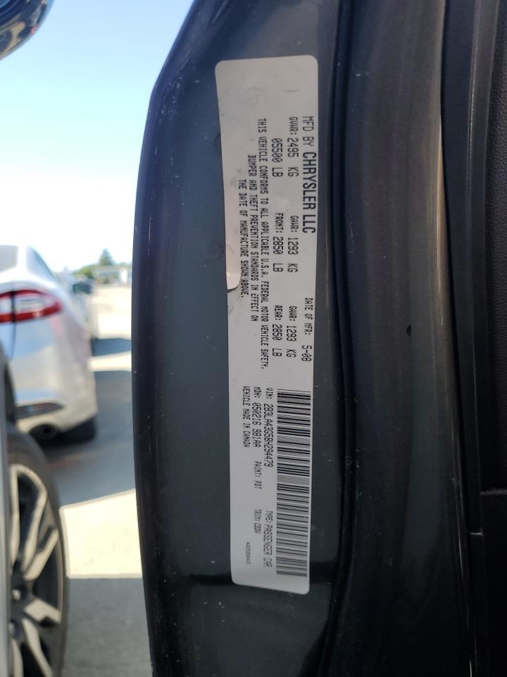 2008 Dodge Charger VIN: 2B3LA43G58H294479 Lot: 54014004