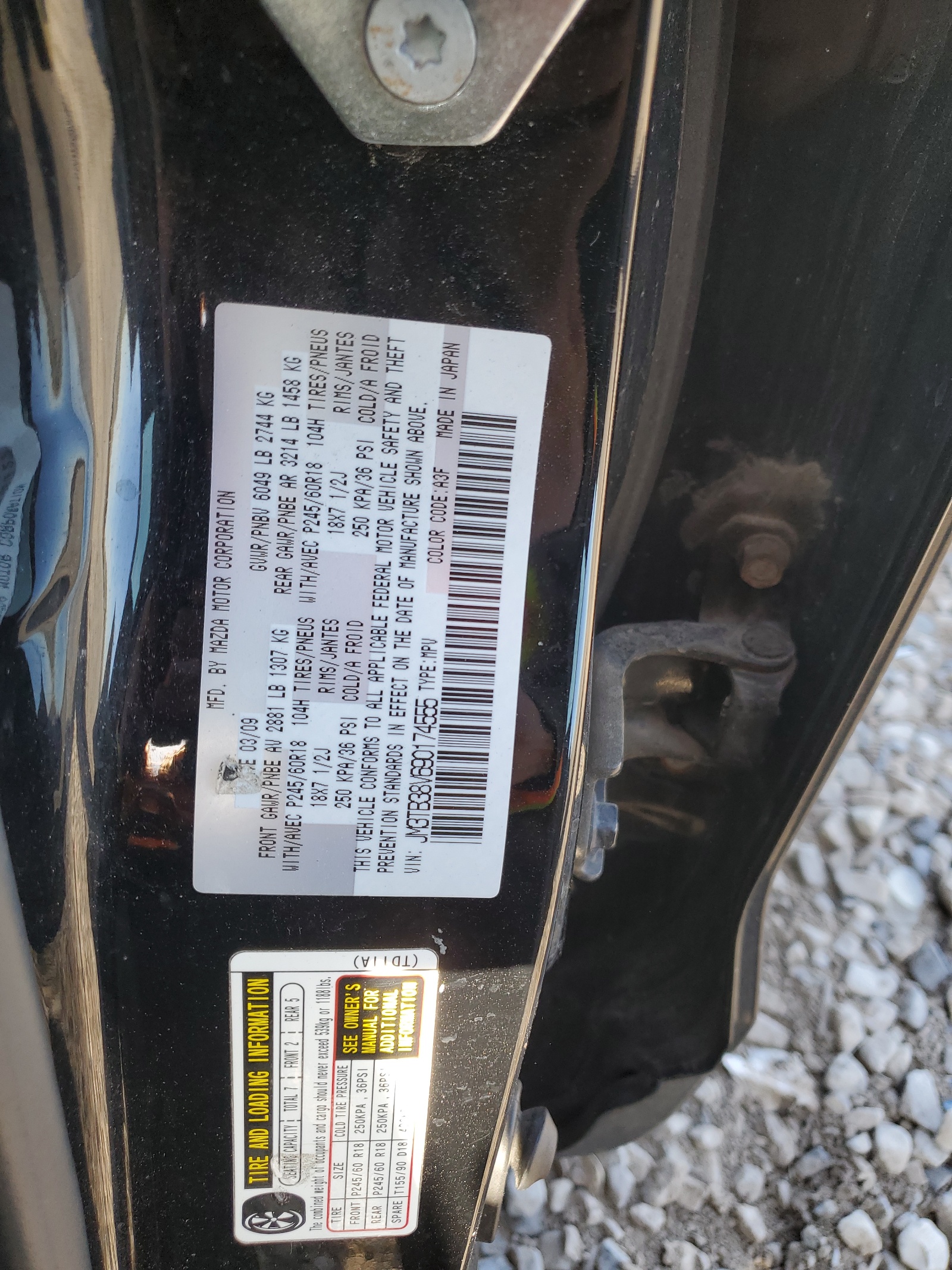 JM3TB38V690174555 2009 Mazda Cx-9