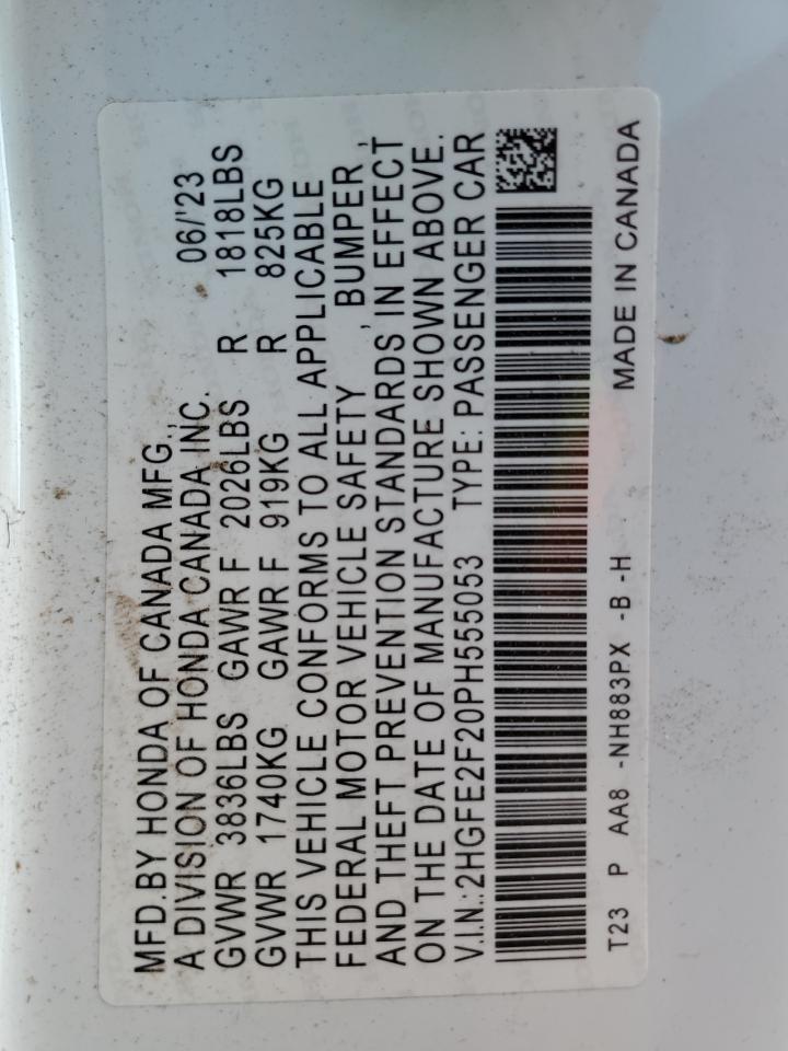 2HGFE2F20PH555053 2023 HONDA CIVIC - Image 12