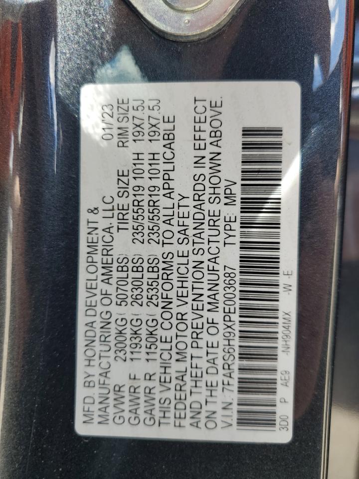 2023 Honda Cr-V Sport Touring VIN: 7FARS6H9XPE003687 Lot: 56845534