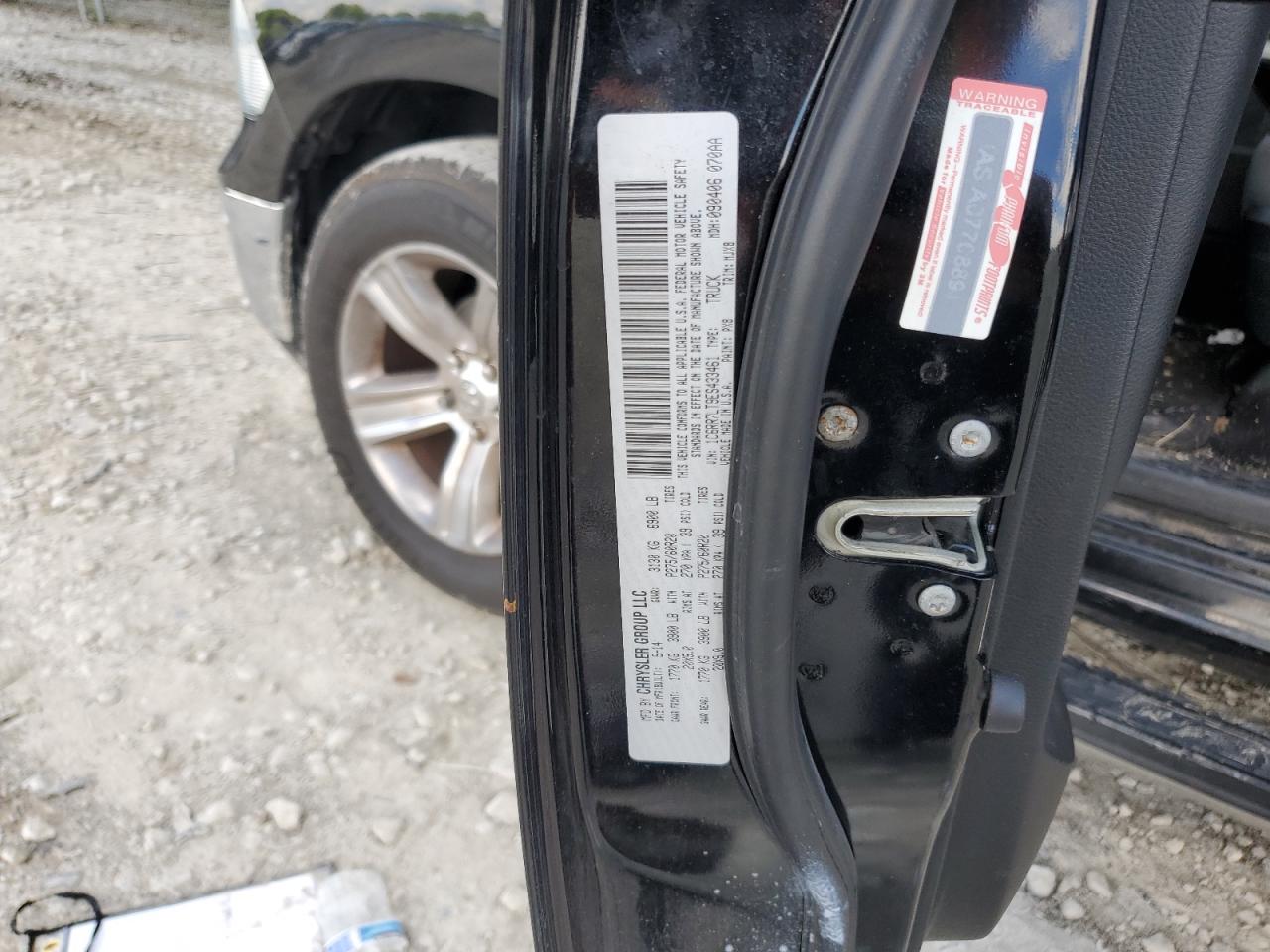 2014 Ram 1500 Slt VIN: 1C6RR7LT9ES433461 Lot: 56483764