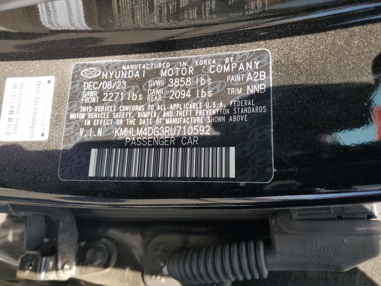 2024 Hyundai Elantra Sel VIN: KMHLM4DG3RU710592 Lot: 56469694