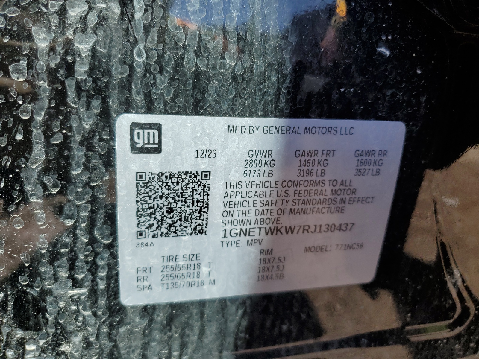 1GNETWKW7RJ130437 2024 Chevrolet Traverse Limited Lt