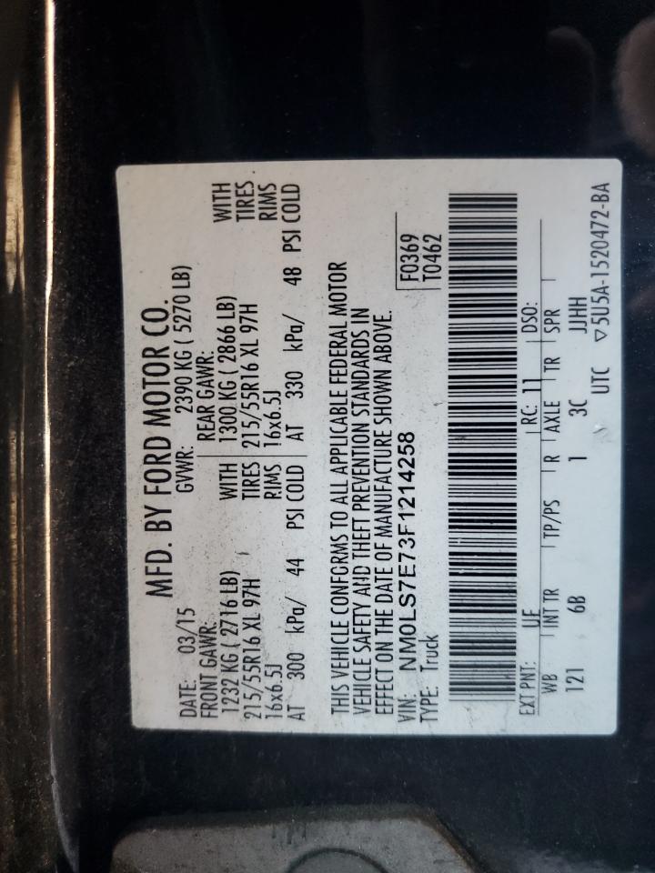 2015 Ford Transit Connect Xl VIN: NM0LS7E73F1214258 Lot: 64045944