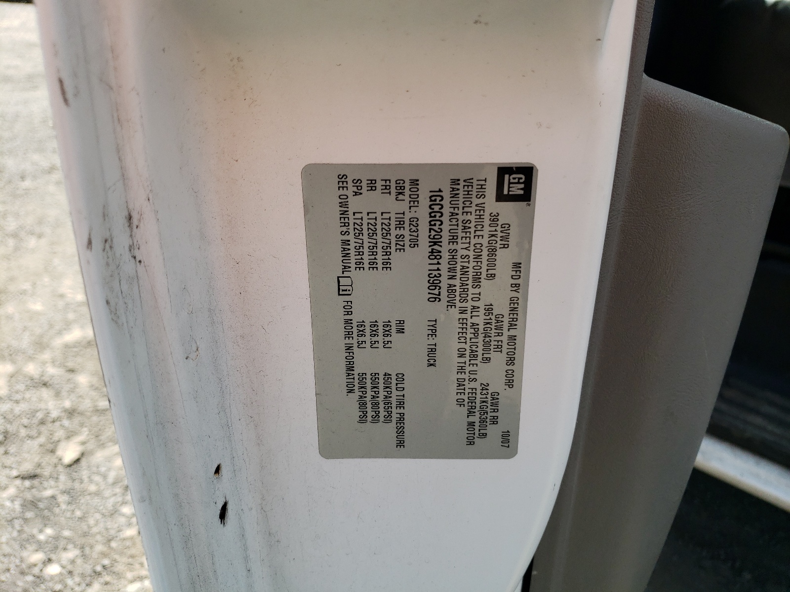 1GCGG29K481139676 2008 Chevrolet Express G2500