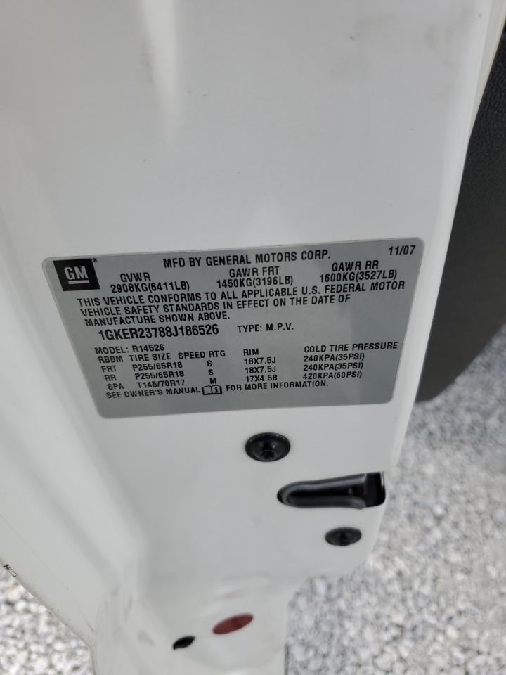 2008 GMC Acadia Slt-1 VIN: 1GKER23788J186526 Lot: 64614014