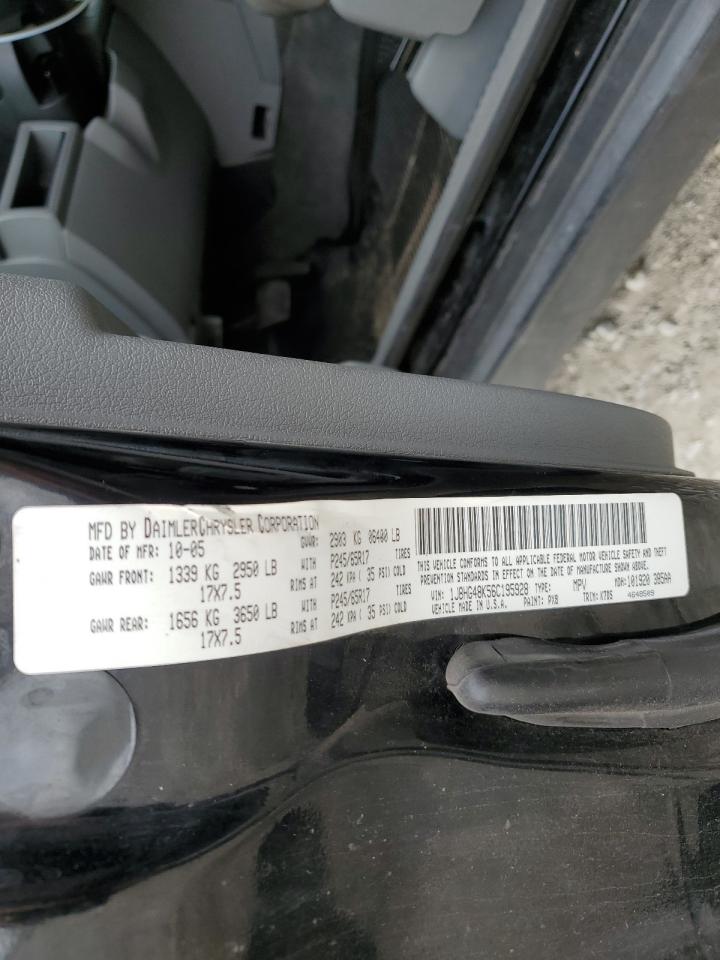 2006 Jeep Commander VIN: 1J8HG48K56C195928 Lot: 53471534