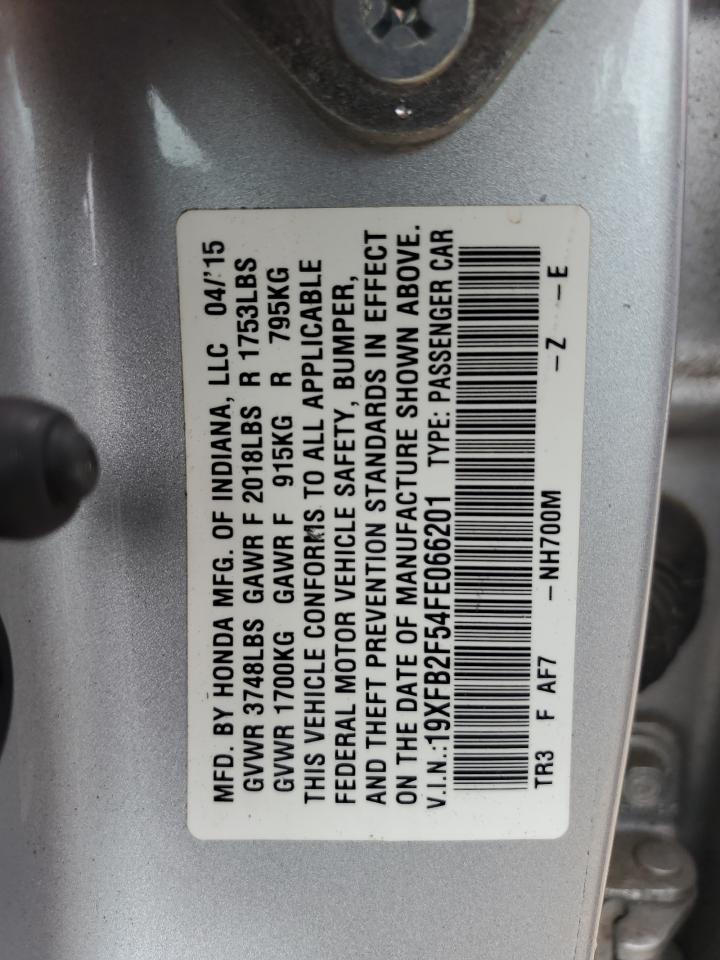 19XFB2F54FE066201 2015 Honda Civic Lx