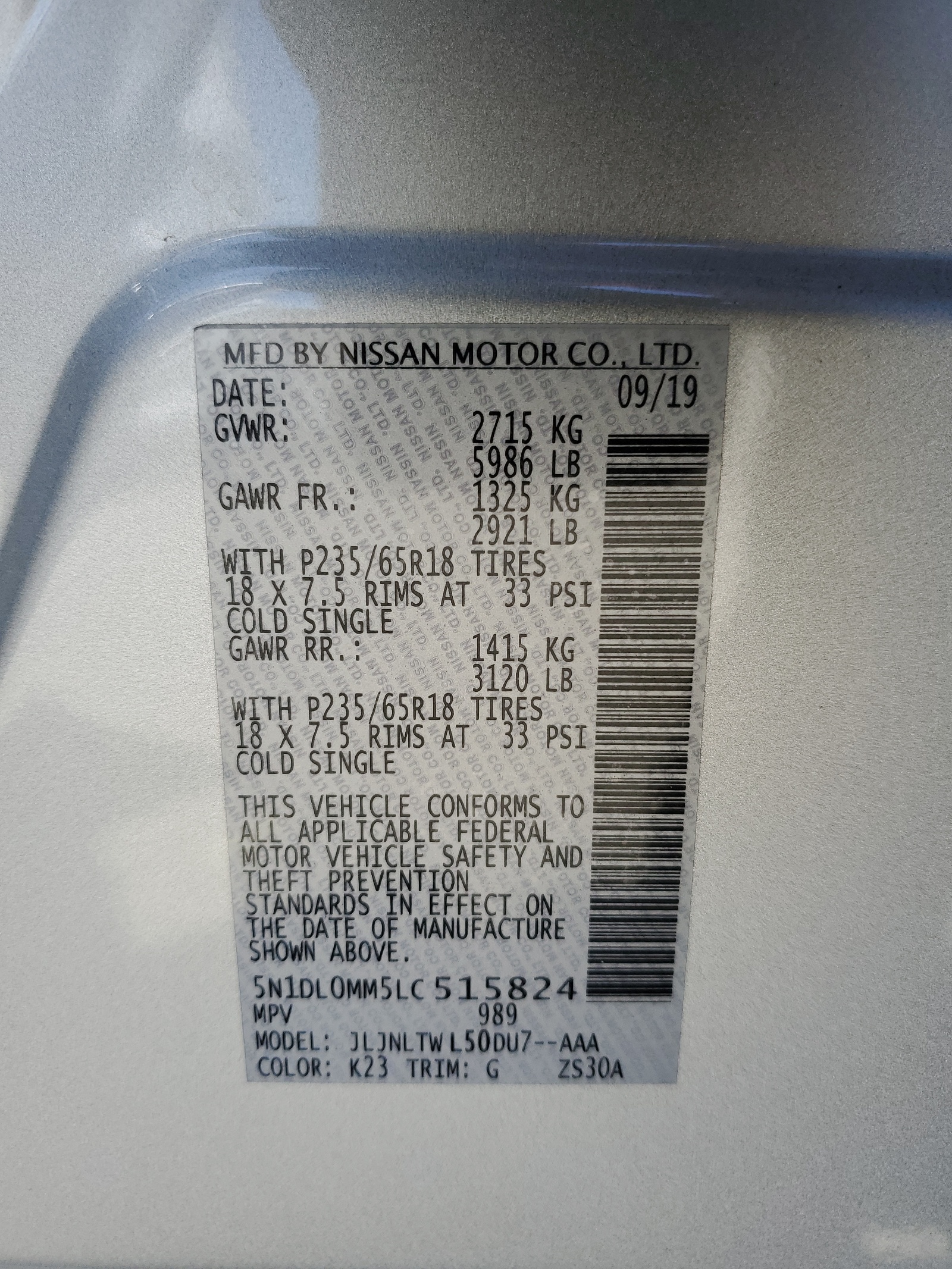 5N1DL0MM5LC515824 2020 Infiniti Qx60 Luxe