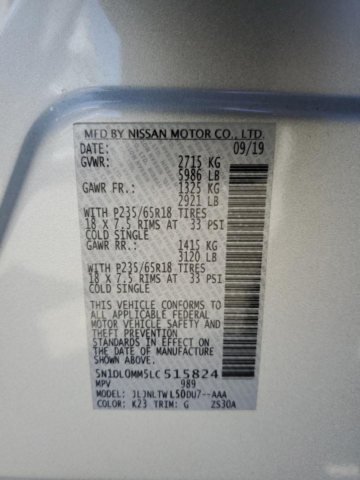 2020 Infiniti Qx60 Luxe VIN: 5N1DL0MM5LC515824 Lot: 56322984