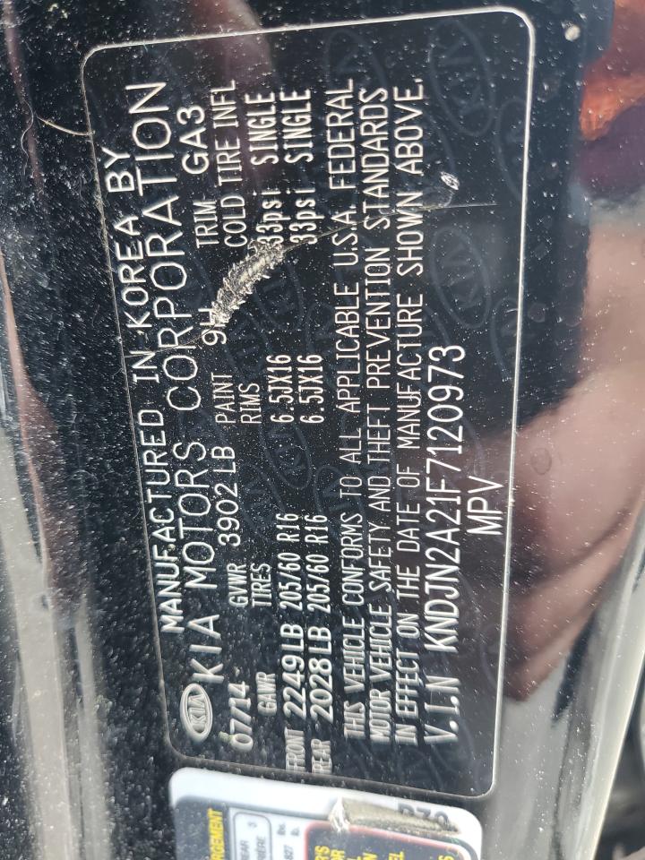 2015 Kia Soul VIN: KNDJN2A21F7120973 Lot: 55014144