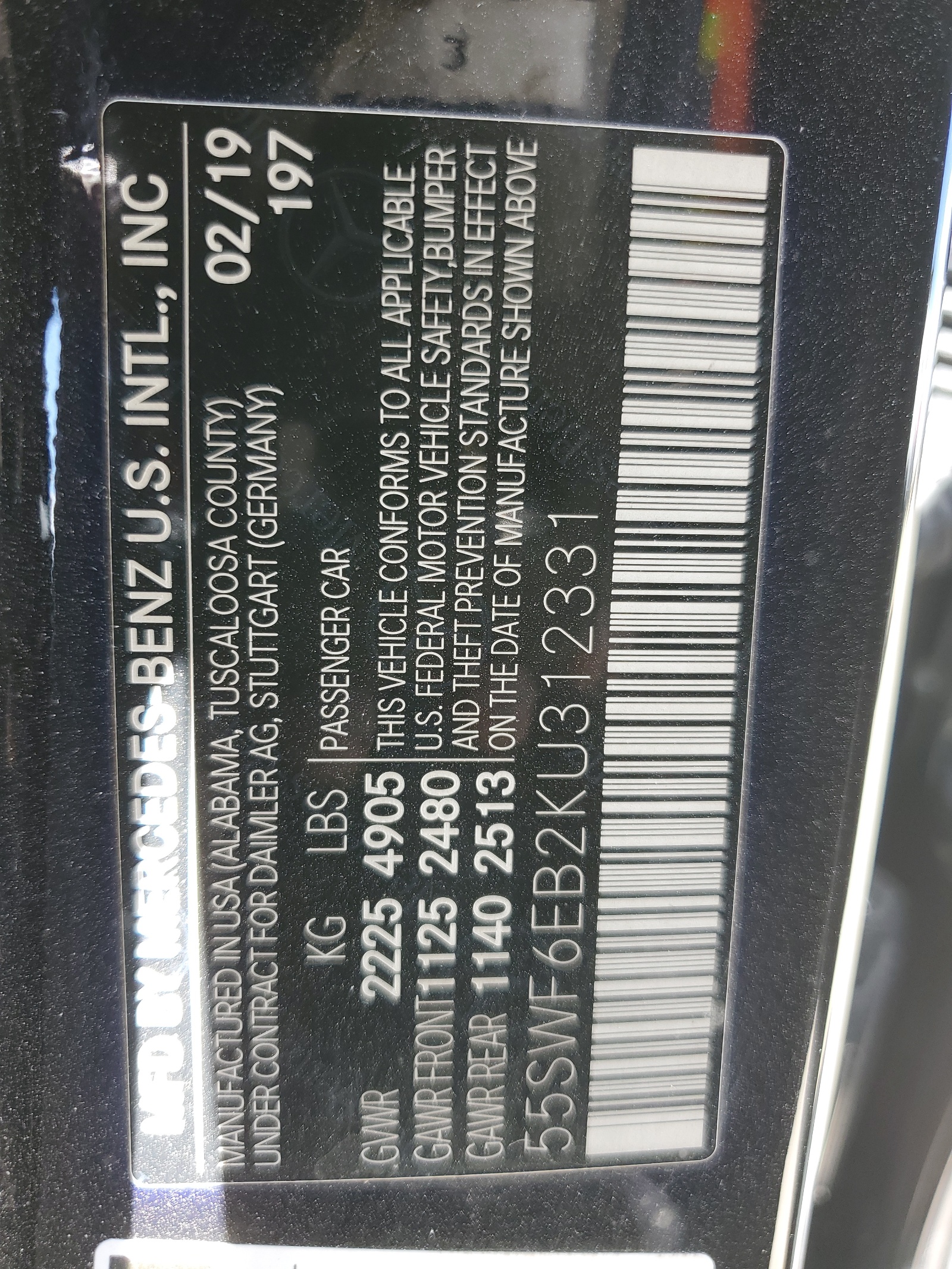 55SWF6EB2KU312331 2019 Mercedes-Benz C 43 Amg