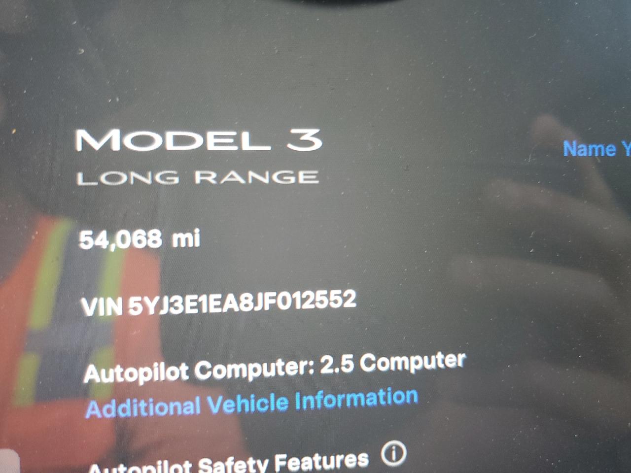 2018 Tesla Model 3 VIN: 5YJ3E1EA8JF012552 Lot: 56506534