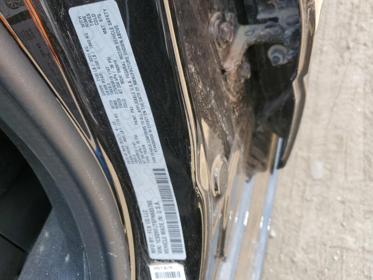 2023 Ram 1500 Laramie VIN: 1C6SRFJT6PN665760 Lot: 57407054