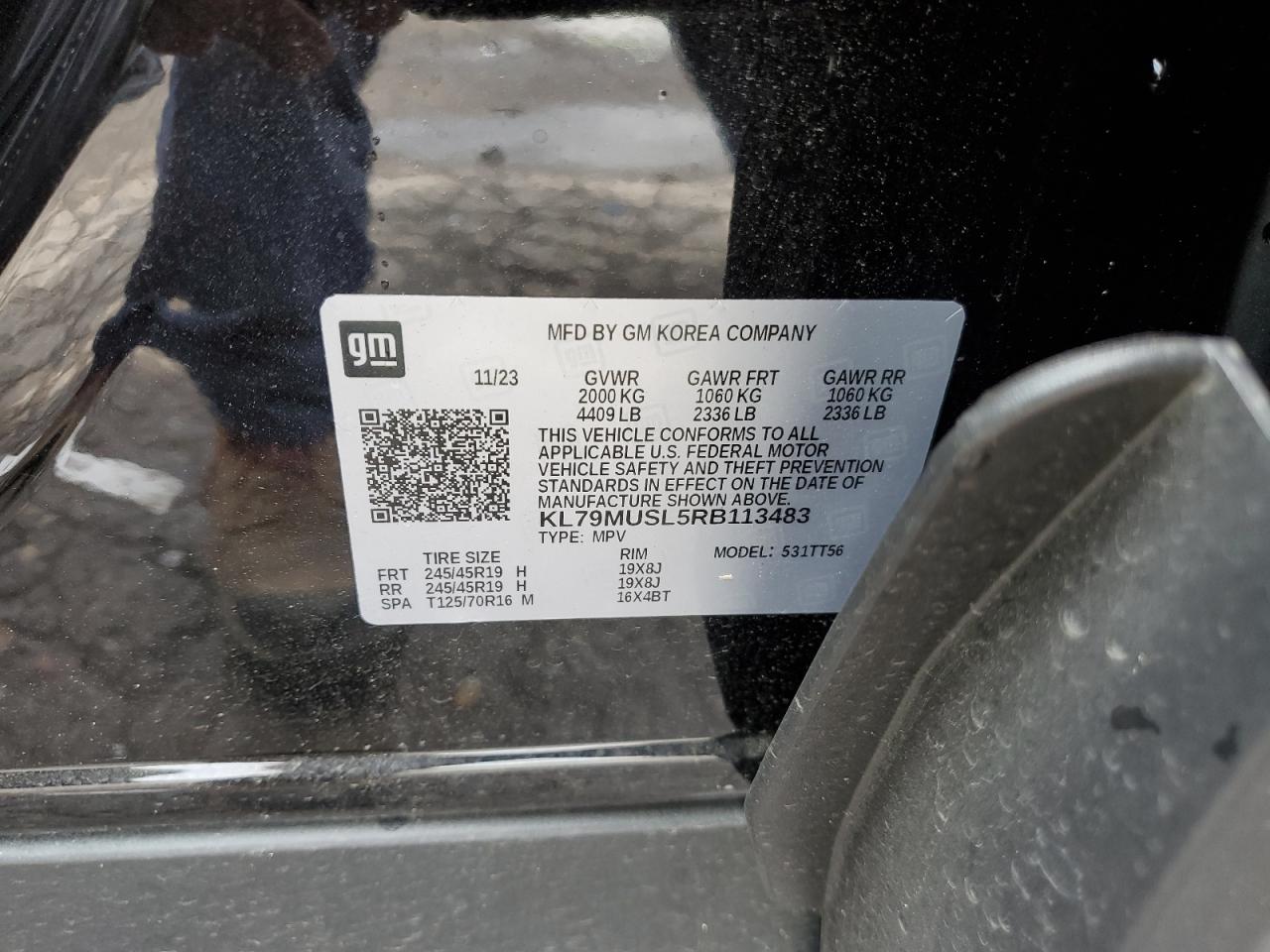 2024 Chevrolet Trailblazer Rs VIN: KL79MUSL5RB113483 Lot: 56808444