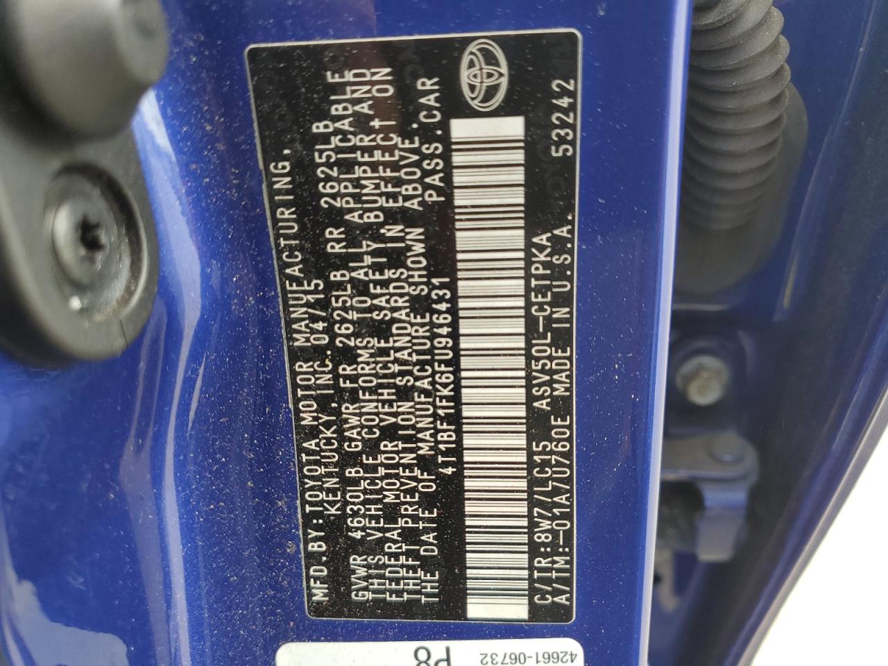 4T1BF1FK6FU946431 2015 TOYOTA CAMRY - Image 13