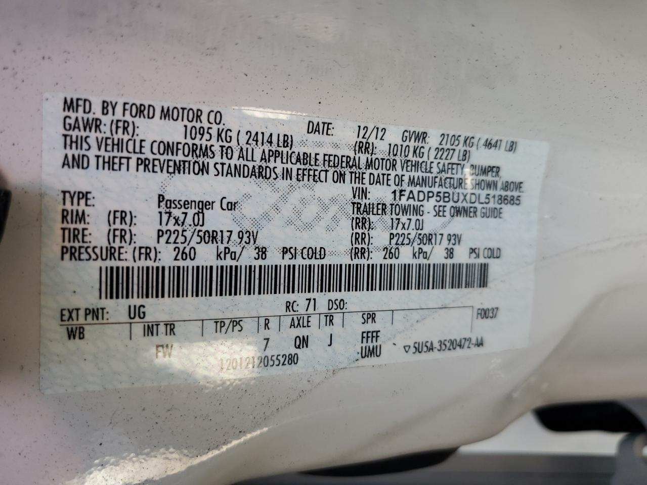 1FADP5BUXDL518685 2013 Ford C-Max Sel