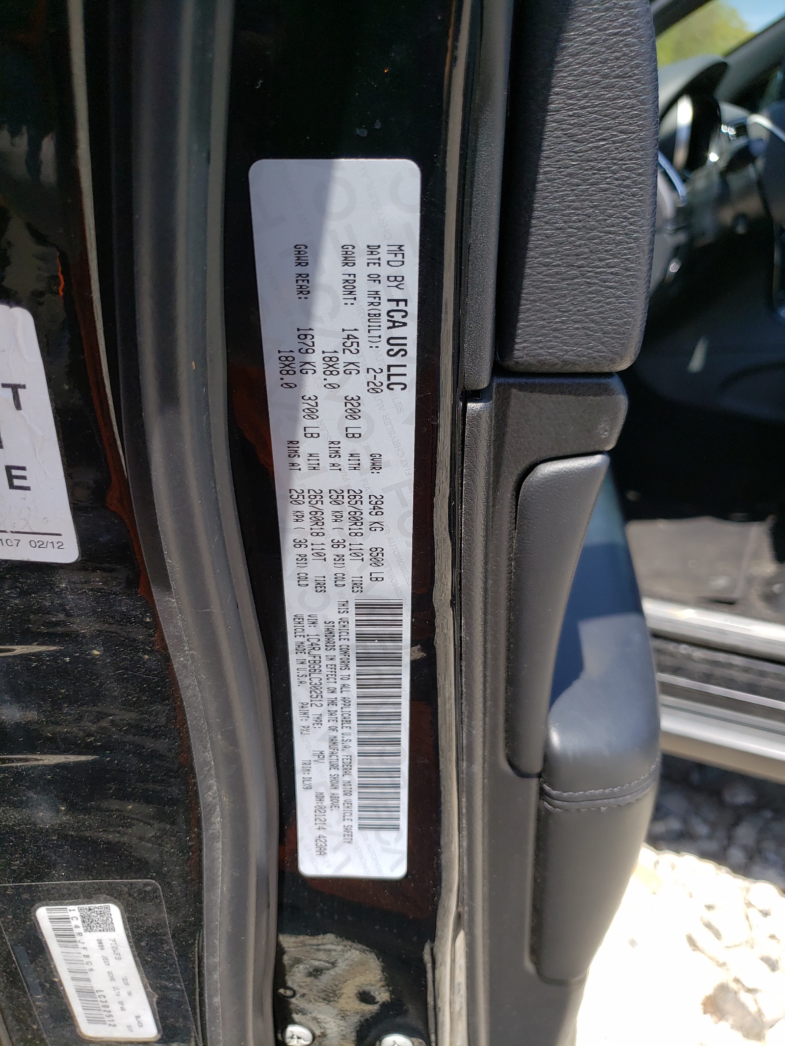 1C4RJFBG6LC302512 2020 Jeep Grand Cherokee Limited