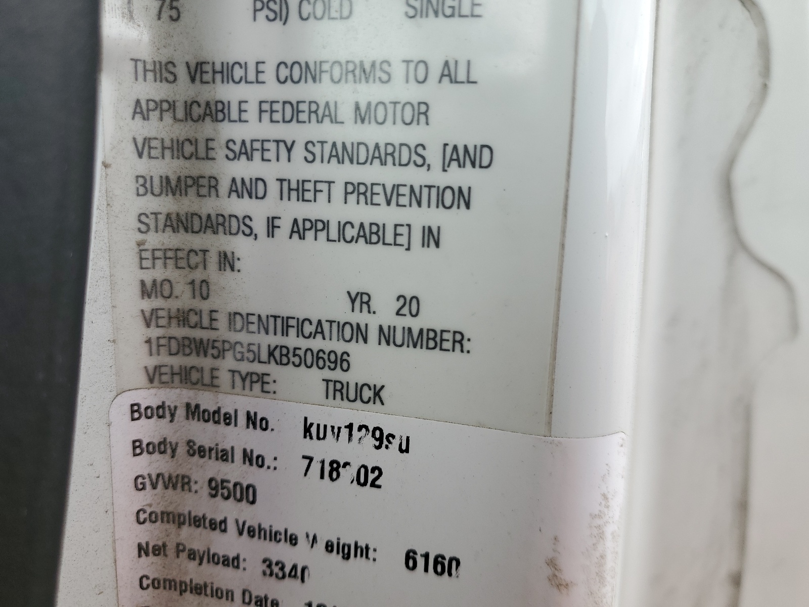 1FDBW5PG5LKB50696 2020 Ford Transit T-350