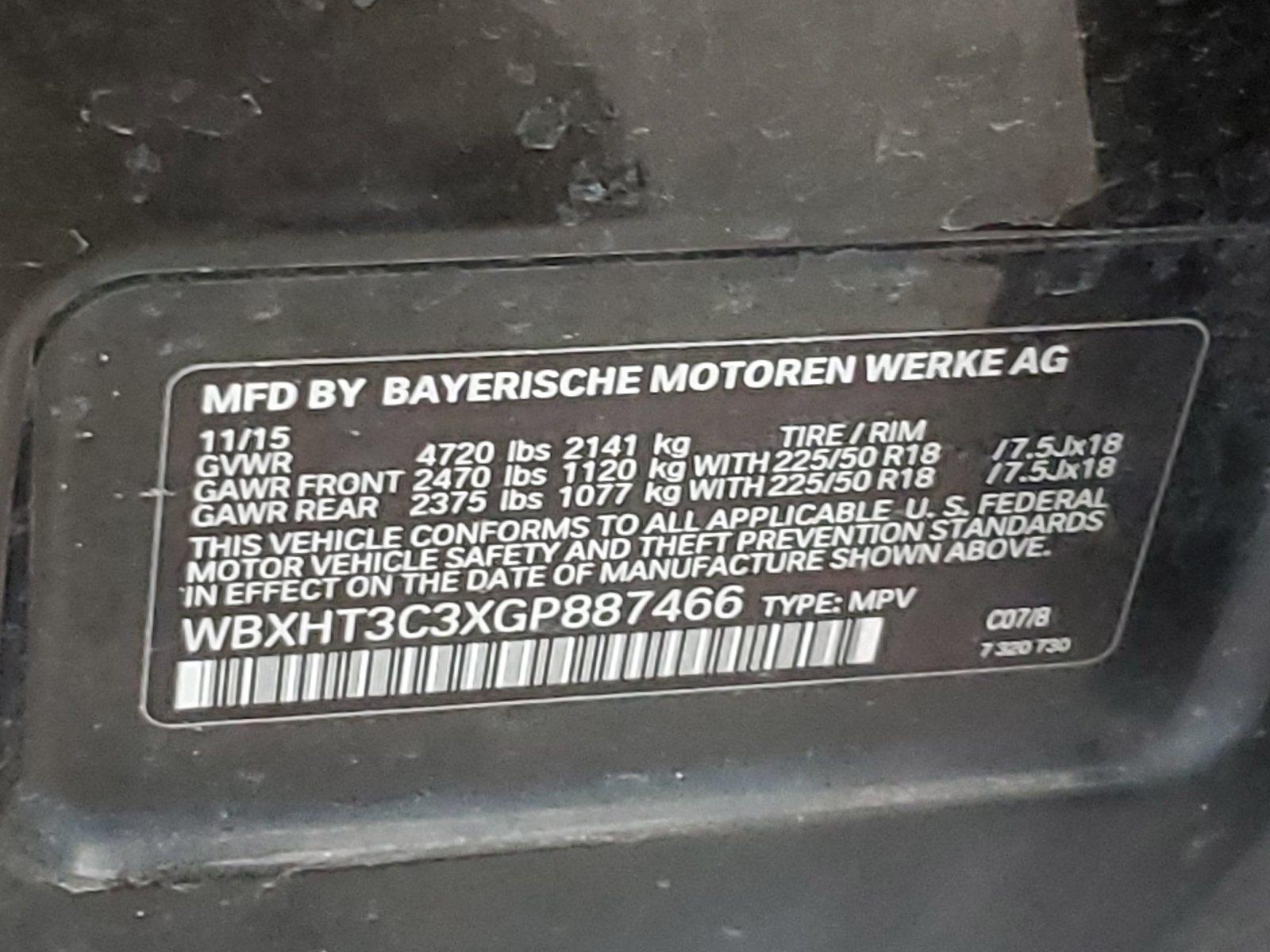 WBXHT3C3XGP887466 2016 BMW X1 xDrive28I