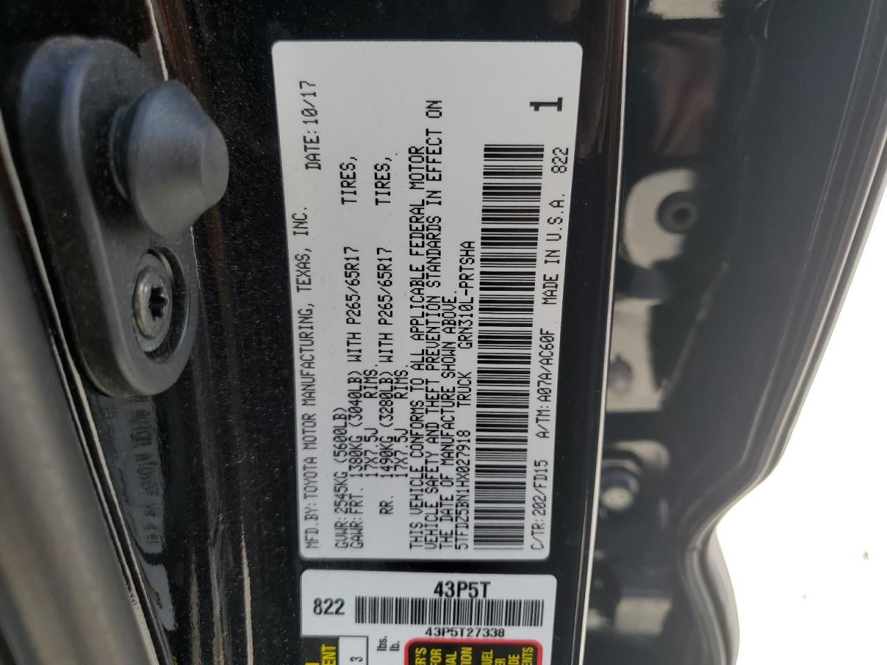 2017 Toyota Tacoma Double Cab VIN: 5TFDZ5BN1HX027918 Lot: 56822624