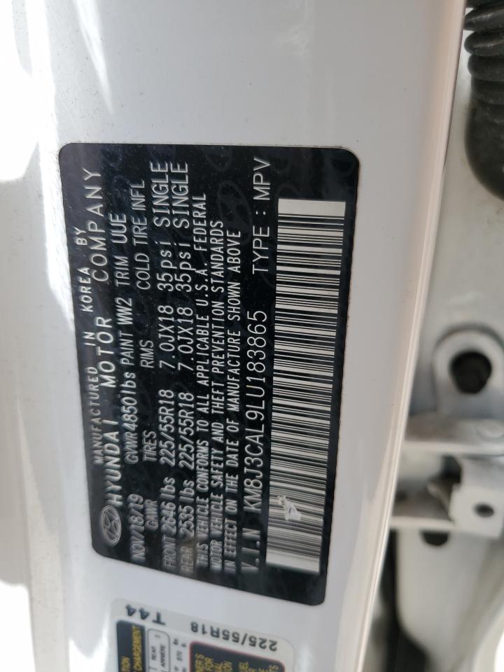 2020 Hyundai Tucson Limited VIN: KM8J3CAL9LU183865 Lot: 54550644