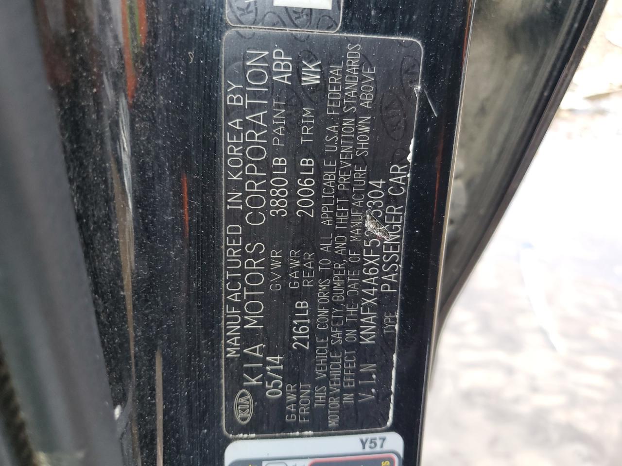 2015 Kia Forte Lx VIN: KNAFX4A6XF5275304 Lot: 55886884